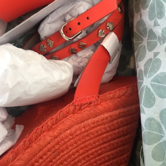 NIB Kate Spade Sandals Frenchy Leather Espadrille - Picture 9 of 11